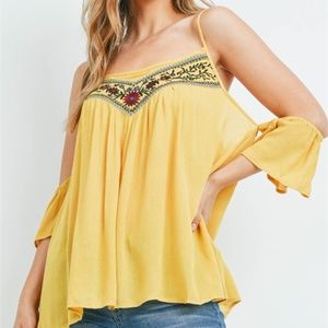 Cold Shoulder Boho Style top